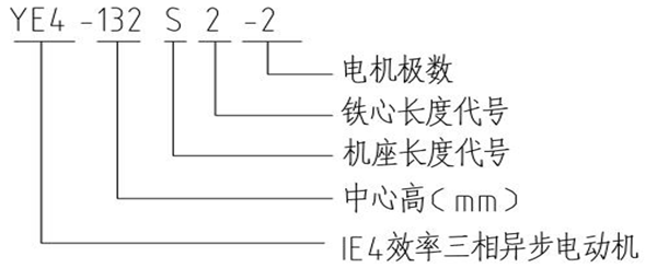 西安泰富西瑪YE4系列超超高效節能三相異步電動機型號說明